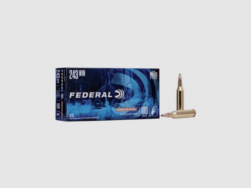 Federal Power Shok Munition 243Win 100GRS (243B)