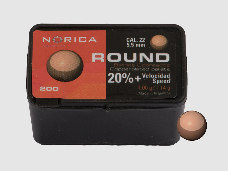 Rundkugel Norica Kaliber 5,5 mm 1,0 g verkupfert 200 StĂĽck