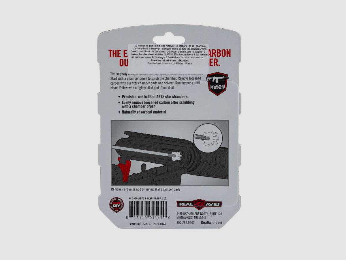 Real Avid AR15 tampon de nettoyage de chambre - Tampons nettoyage chambre AR15, image 6 sur 6