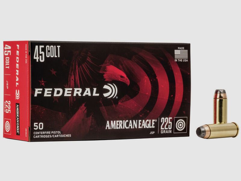 Federal American Eagle .45 Colt 225GR JSP 50 cartridges