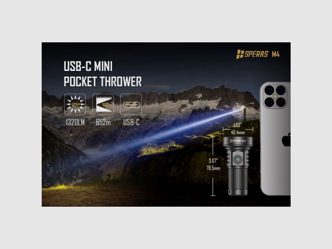 LED-TORCH 1320 LUMEN MIT EINEM LICHTSTRAHL BIS ZU 652M, Bild 4 von 11