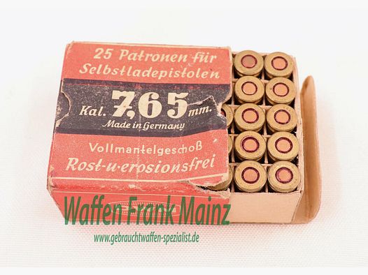 DWM, Berlín Munición para Pistolas 7,65mm Browning