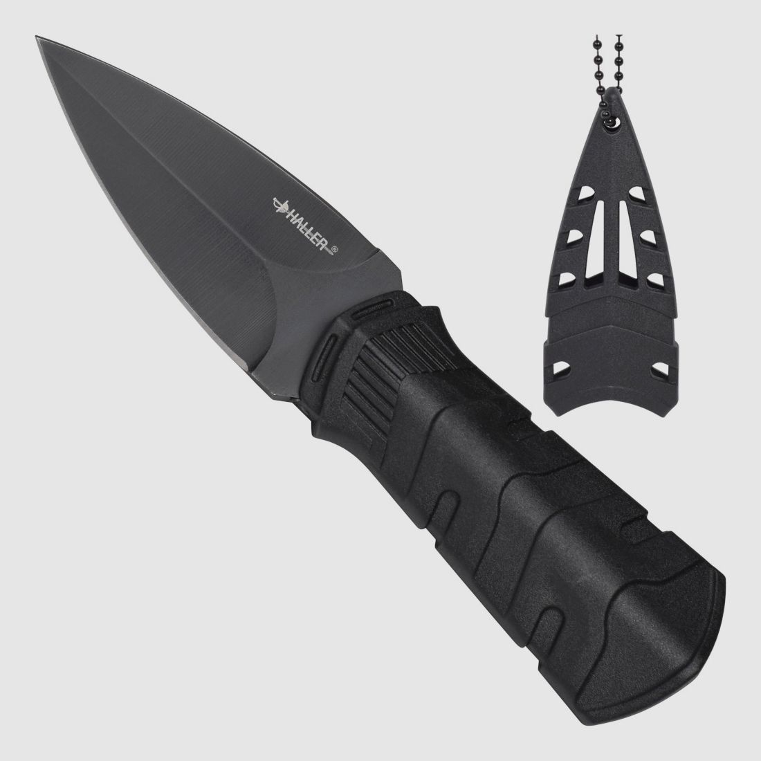 Neck Knife Umhängemesser beidseitig geschliffen Dolch-Klinge
