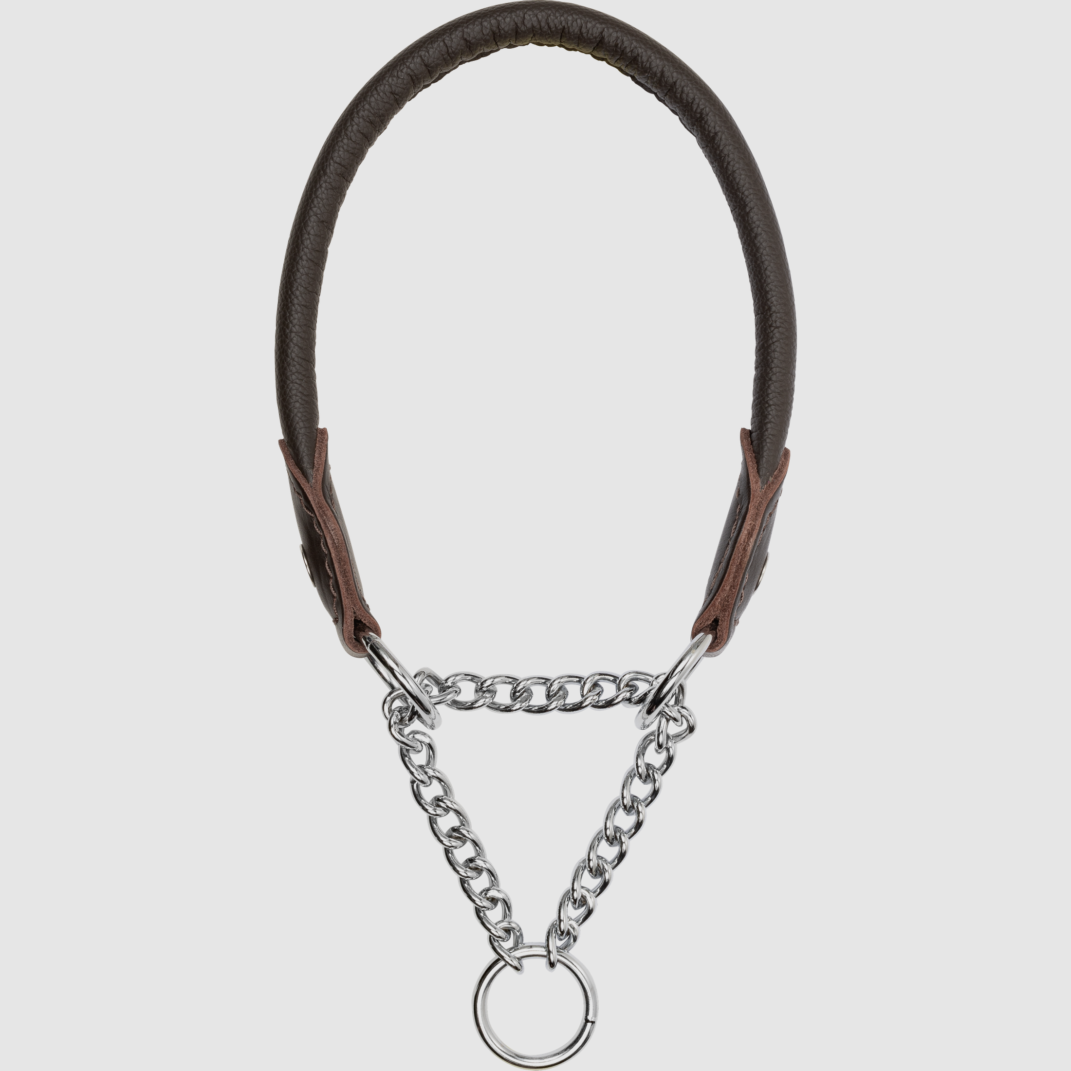 Dog Collar Leather Brown Brown L