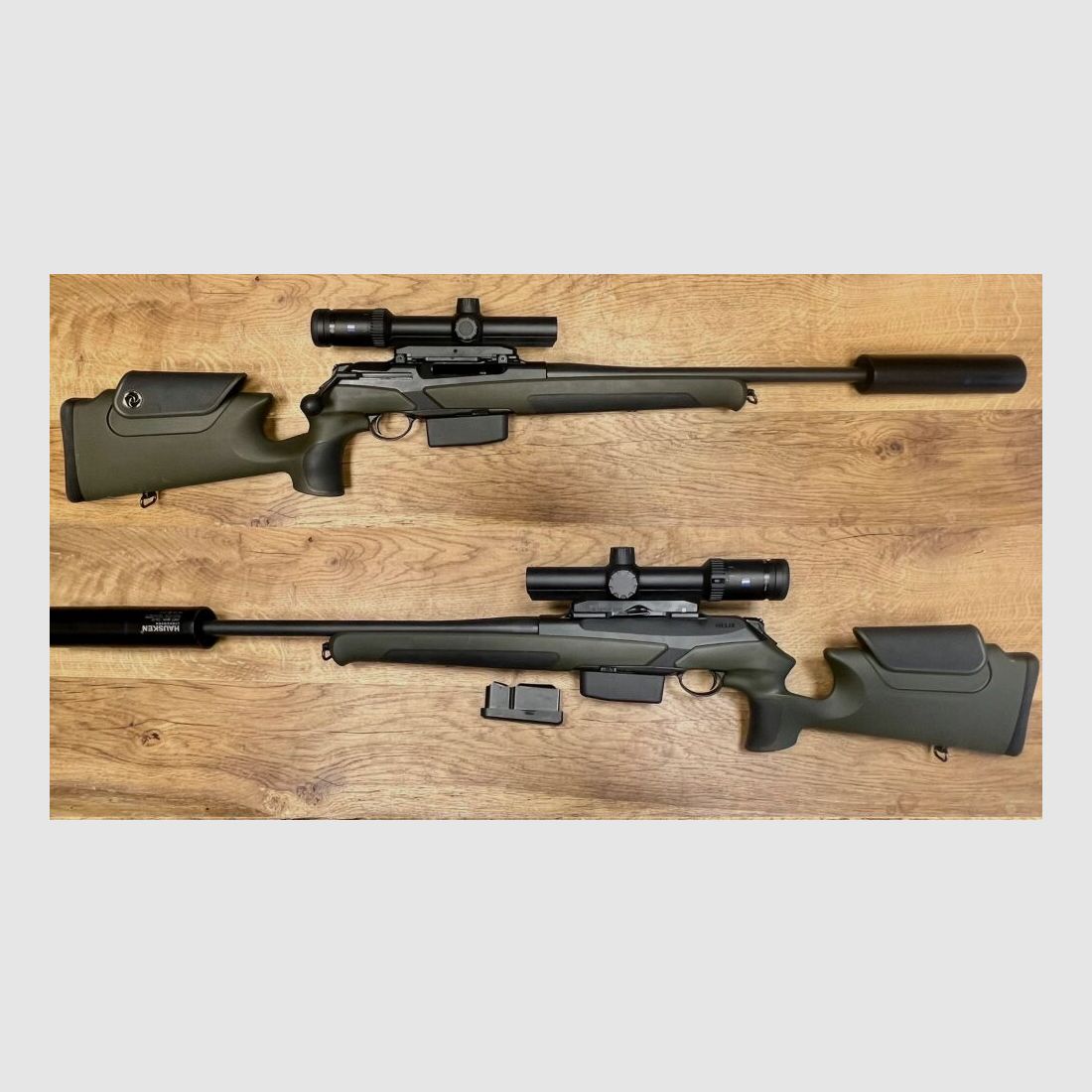Merkel mit Zeiss Drückjagdglas Conquest V6 1,1-6x24 Helix Speedster Conquest V6