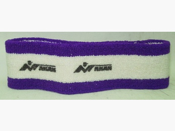 Hoofdband wit/paarse -