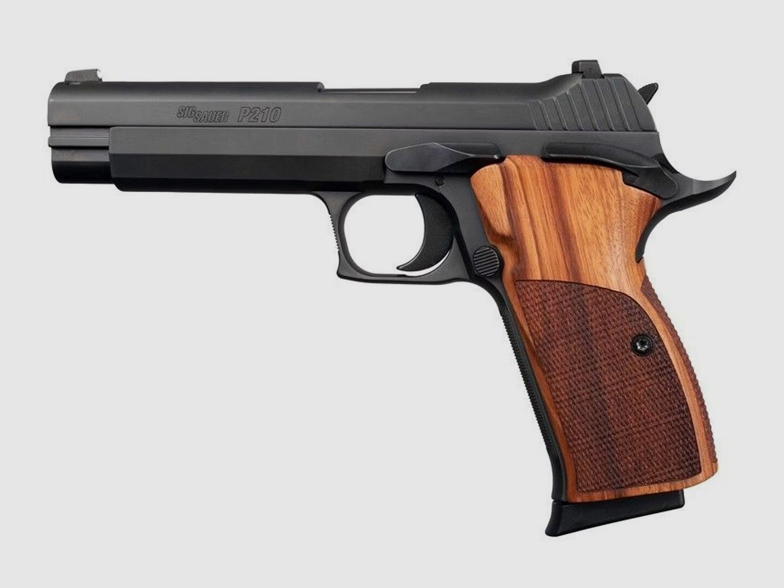 Hogue Wood Grip SIG P210 American, Goncalo Alves mi Fischhaut