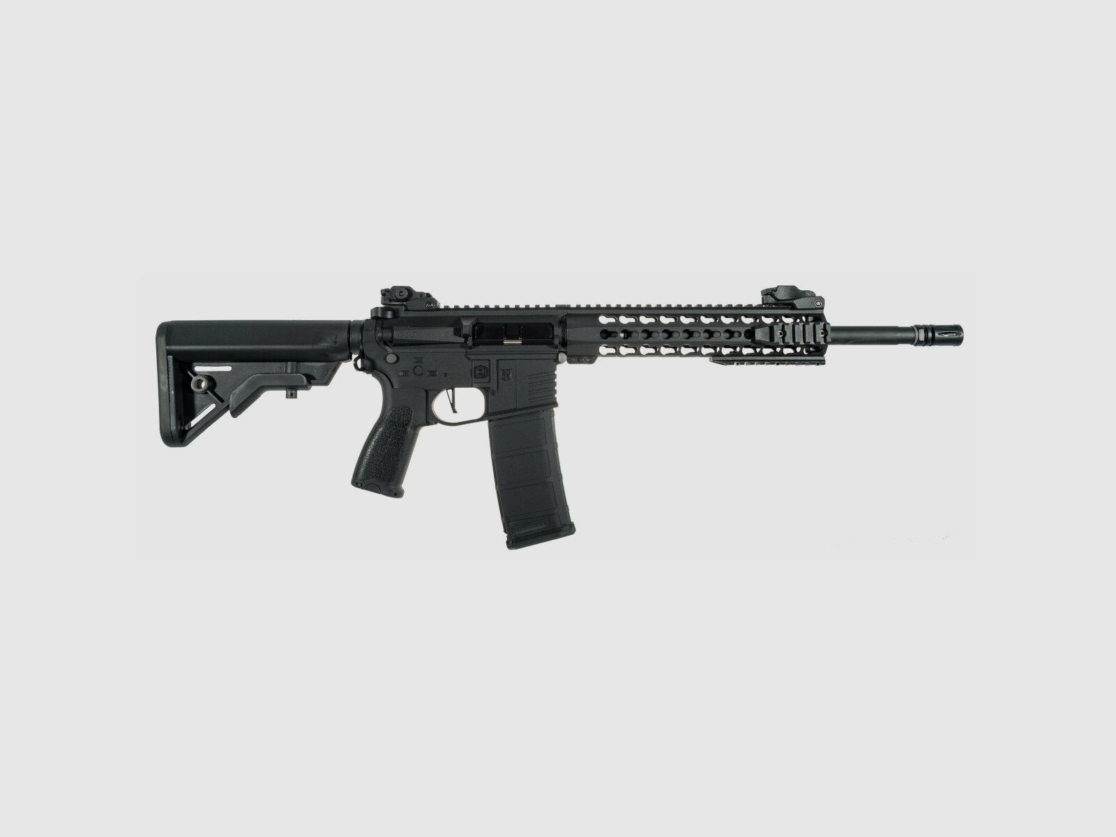 AR15 KeyMod 10 inch CHARLIE ETU NC! - Delta Armory Series Black S-AEG Airsoft Rifle Free from 18 Years