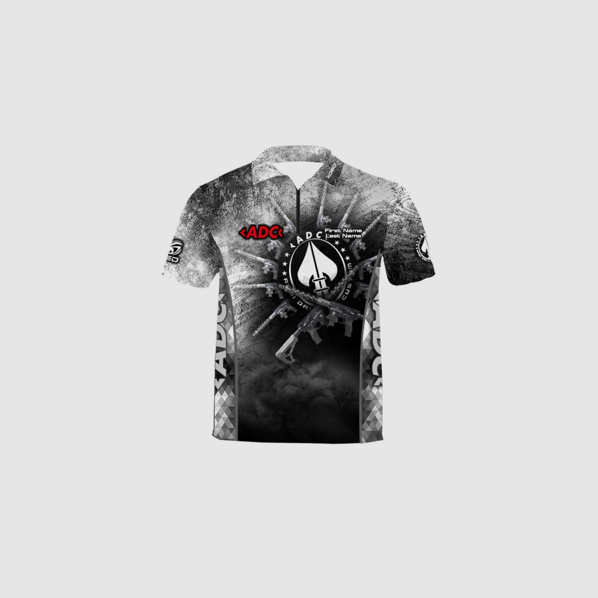 DED ADC Custom Competition T-Shirt - Grau, Größe: 5XL, Benutzerdefinierter Name: Mit Benutzerdefiniertem Namen, Bekleidungsart: Damen, Bild 1 von 3