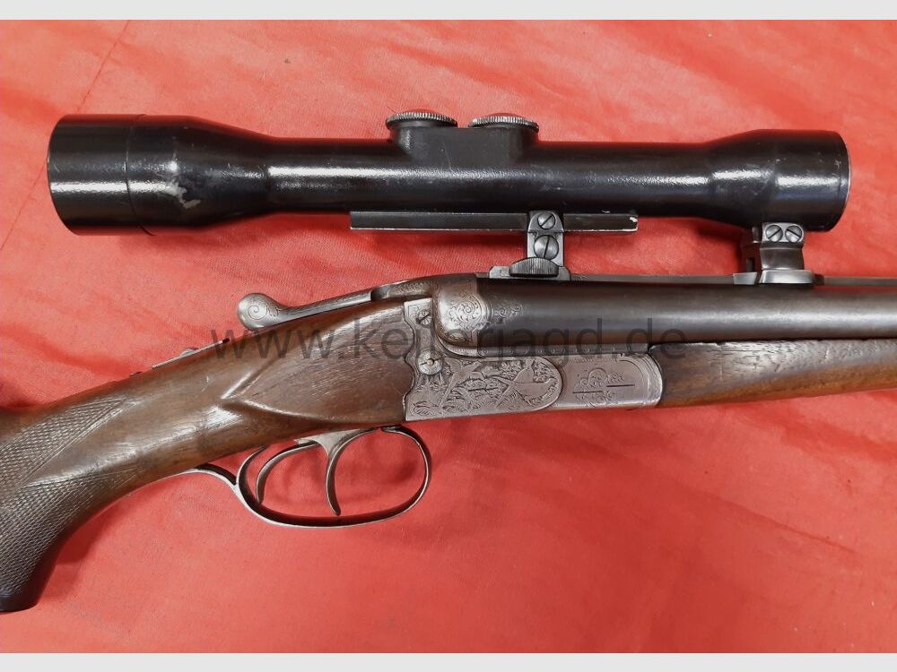 Bühag double-barrel shotgun 16/70 with scope A piece of history