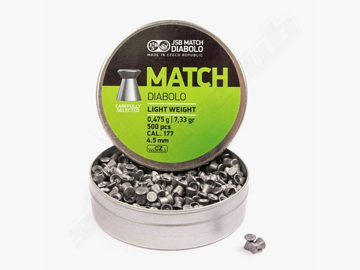 JSB Match Diabolos (verde) 4,5mm / 0,475 g / 500 pz
