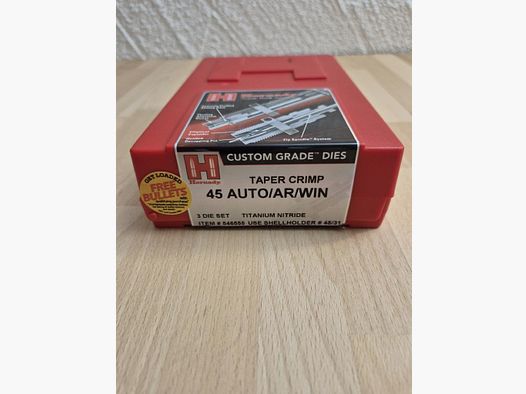 Hornady Custom Grade Matrizensatz avec Taper Crimp .45 Auto/AR/WIN Mag (.451), #546555, NEUF