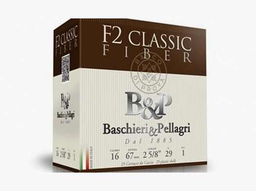 BASCHIERI & P. Patronen F2 Classic Fiber Kal.16 gr.29 pb.7