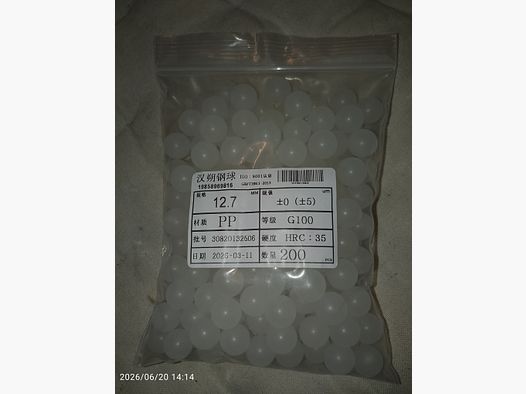 200pcs. Pom balls bolas de plástico para honda calibre .50 12,7mm nuevo Cal 50