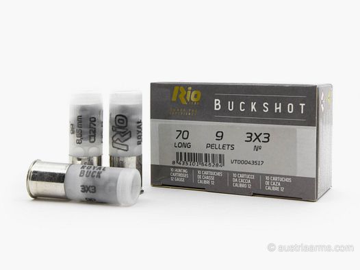 Rio Royal Buckshot 12/70 – 9 Kugeln, 10 Stück