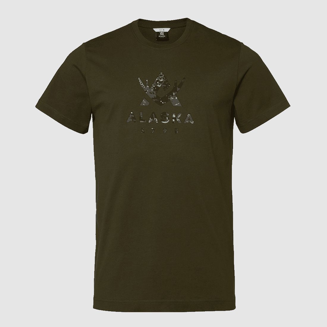 Alaska 1795 Camo Logo T-Shirt Men's Night Green M