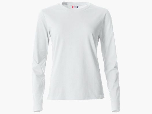 Clique Basic Langarmshirt Damen Weiß - XXL