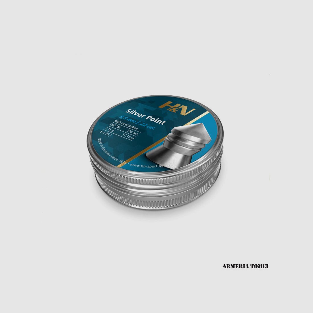 H & N – SILVER POINT 5.5MM/.22 CAL 17.13GR CONF. 200 PCS., image 1 of 2