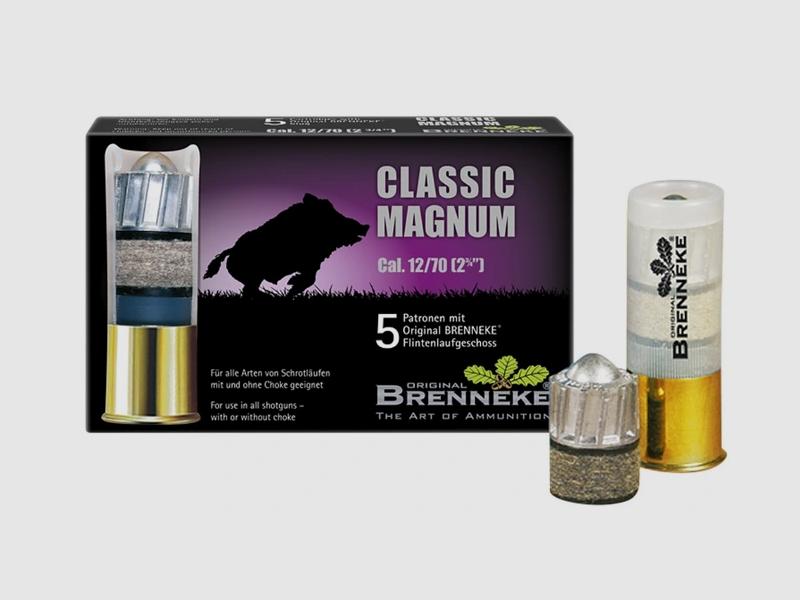 Brenneke Brenneke 12/70 Classic Magnum 31,5g/490grs. – Paquet de 5