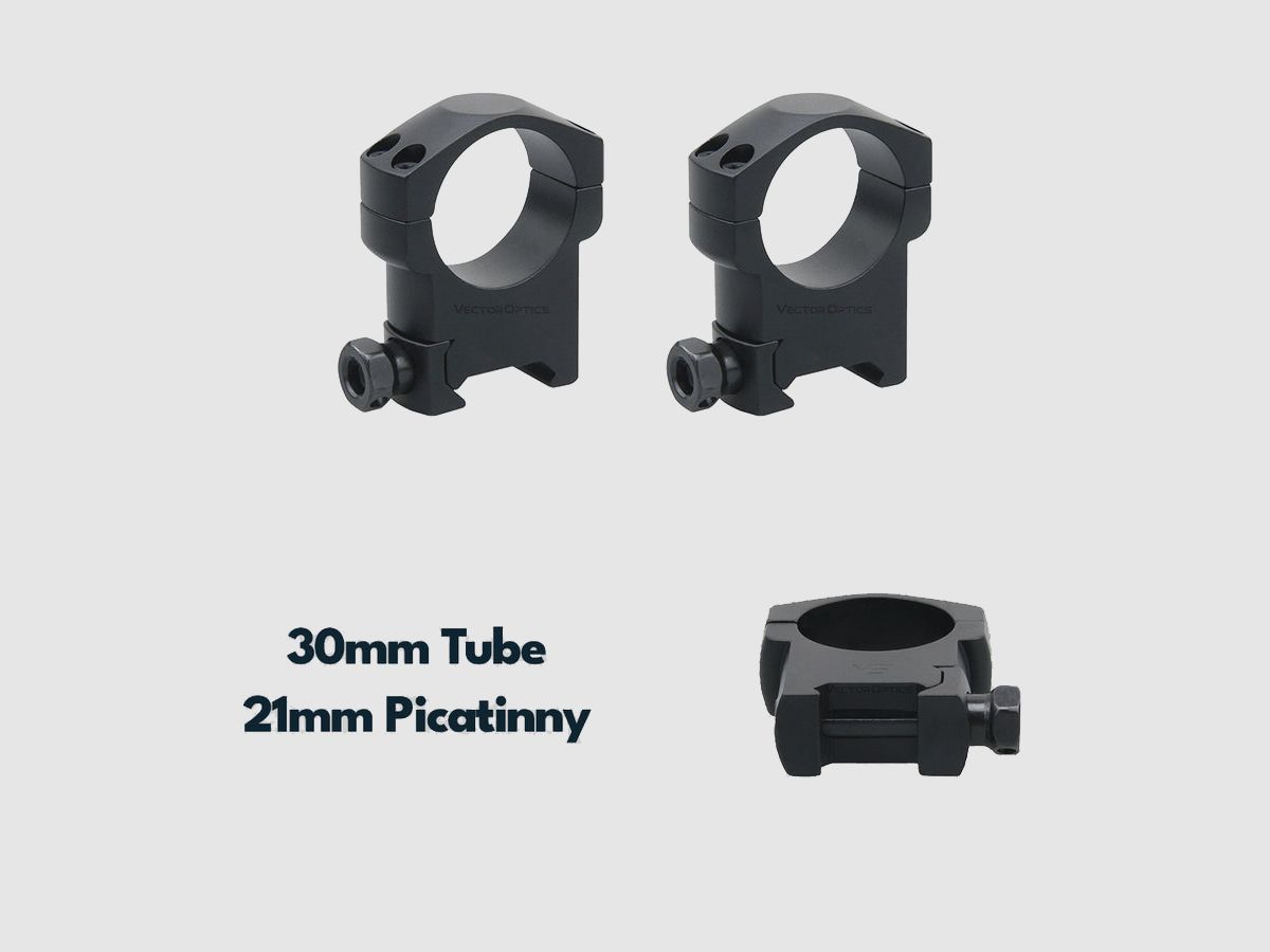 Anelli Picatinny Weaver VectorOptics da 30 mm 1,2 pollici profilo alto