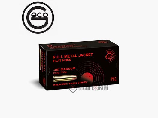 50 Munitions GECO cal 357 Mag 158gr FMJ