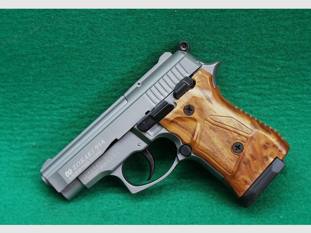 Zoraki Schreckschuss Pistole - Zoraki 914, titan/holzoptik