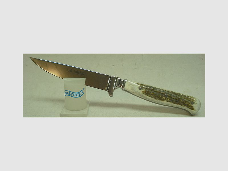 Jagdnicker Hirschhorn - 11cm Klinge, Parierstange