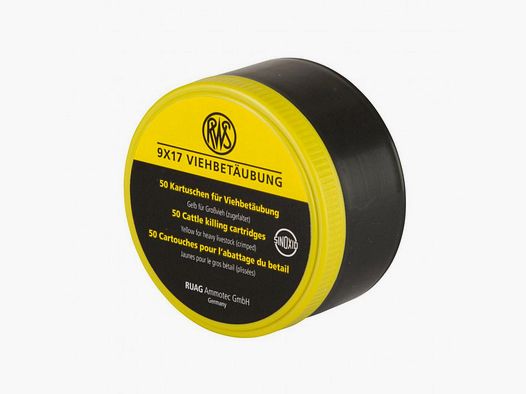 RWS CARTRIDGES FOR FIREARMS - 9x17MM - YELLOW - FOR LARGE GAME