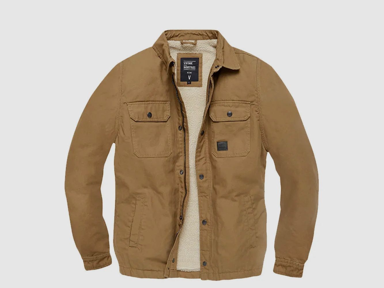 Vintage Industries Vintage Industries Jacke Dean Sherpa dark tan