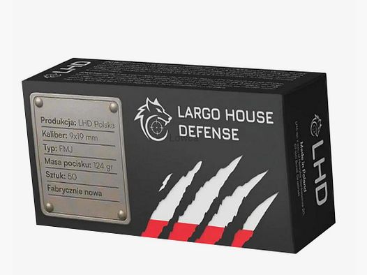 LHD Largo House 9x19mm 8g FMJ Packung mit 50 Stück