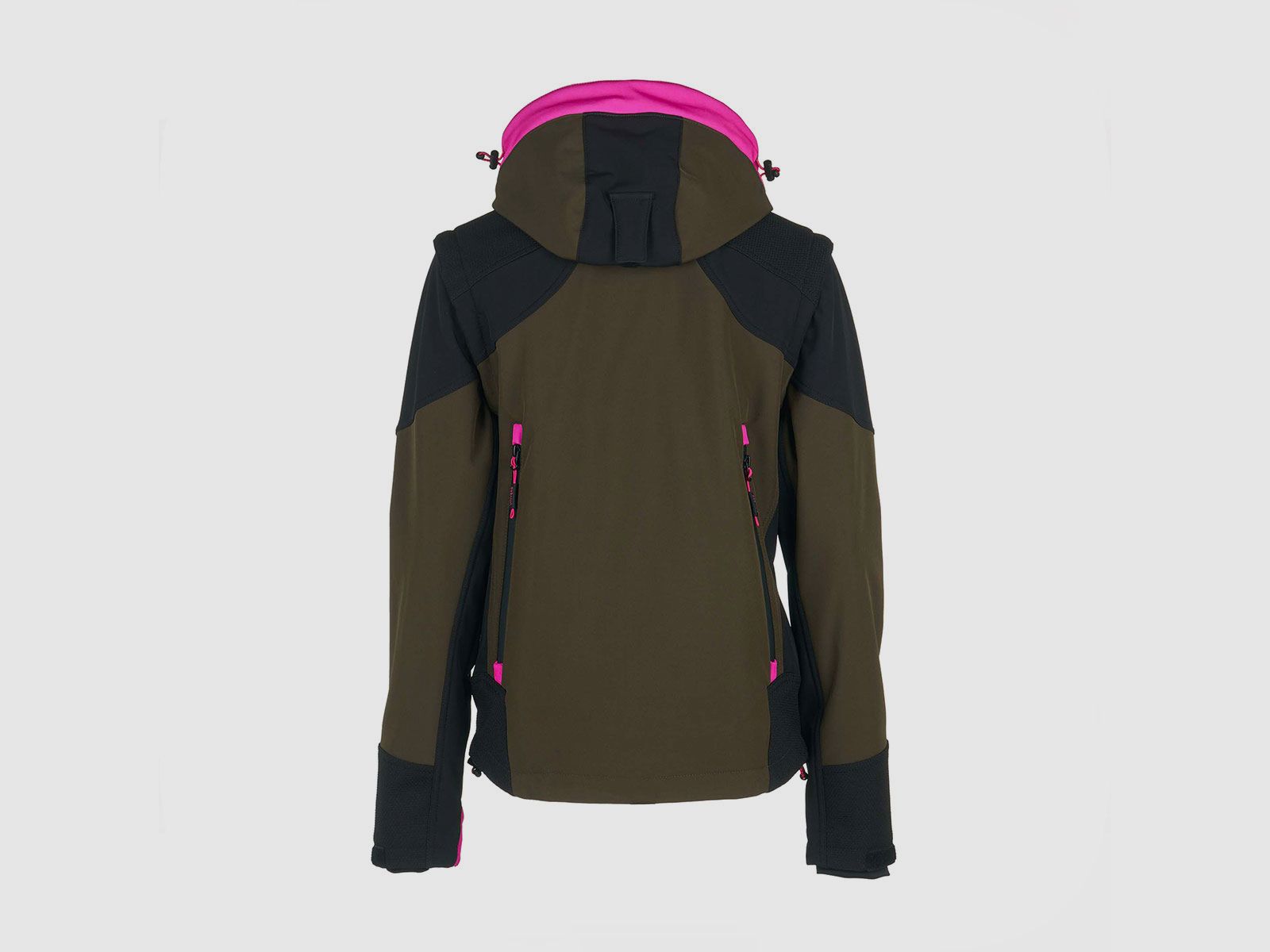 UNIVERS – DAMEN – JAGDJAKE CACCIA CORTINA MIT ABNEHMBARER ÄRMEL U-TEX Grün/Fuchsia, Bild 2 von 6