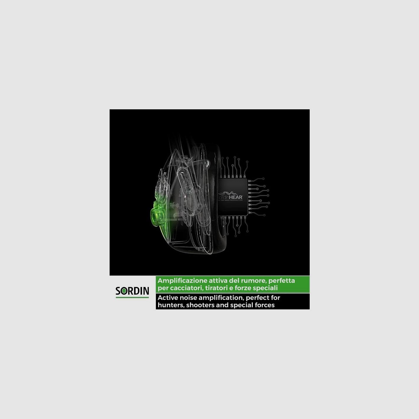 Shooting Headset Sordin Supreme Pro X Camouflage LED gel, Bild 5 von 6