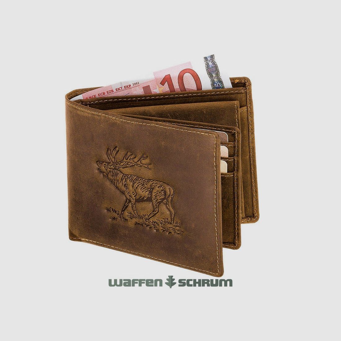 AKAH Geldbörse Hirsch Querformat