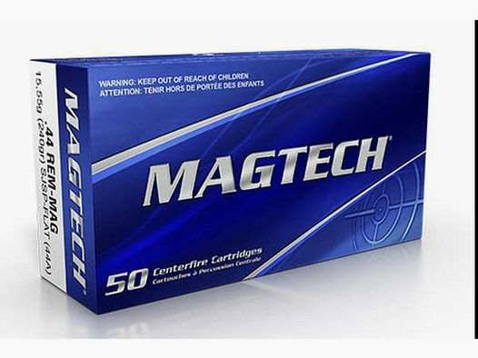 Magtech .44 Remington Magnum pełnopłaszczowy płaski łeb 15,6g/240grs.