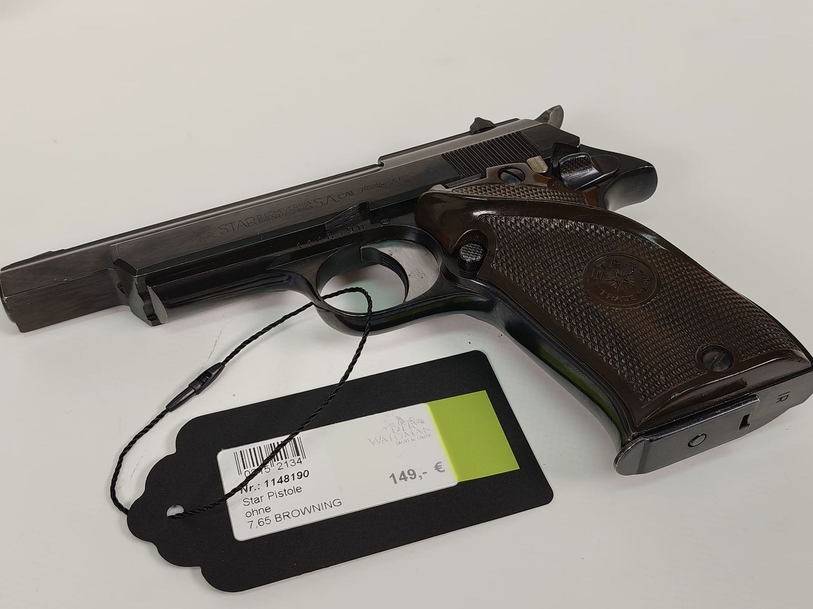 Star S.A. Pistole 7,65 Browning + Ersatzmagazin