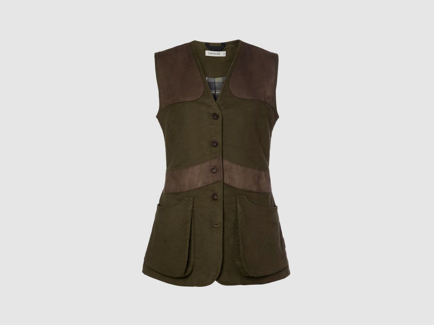 Chevalier Elemore Moleskin Shooting Vest Ladies Forest Green 40W