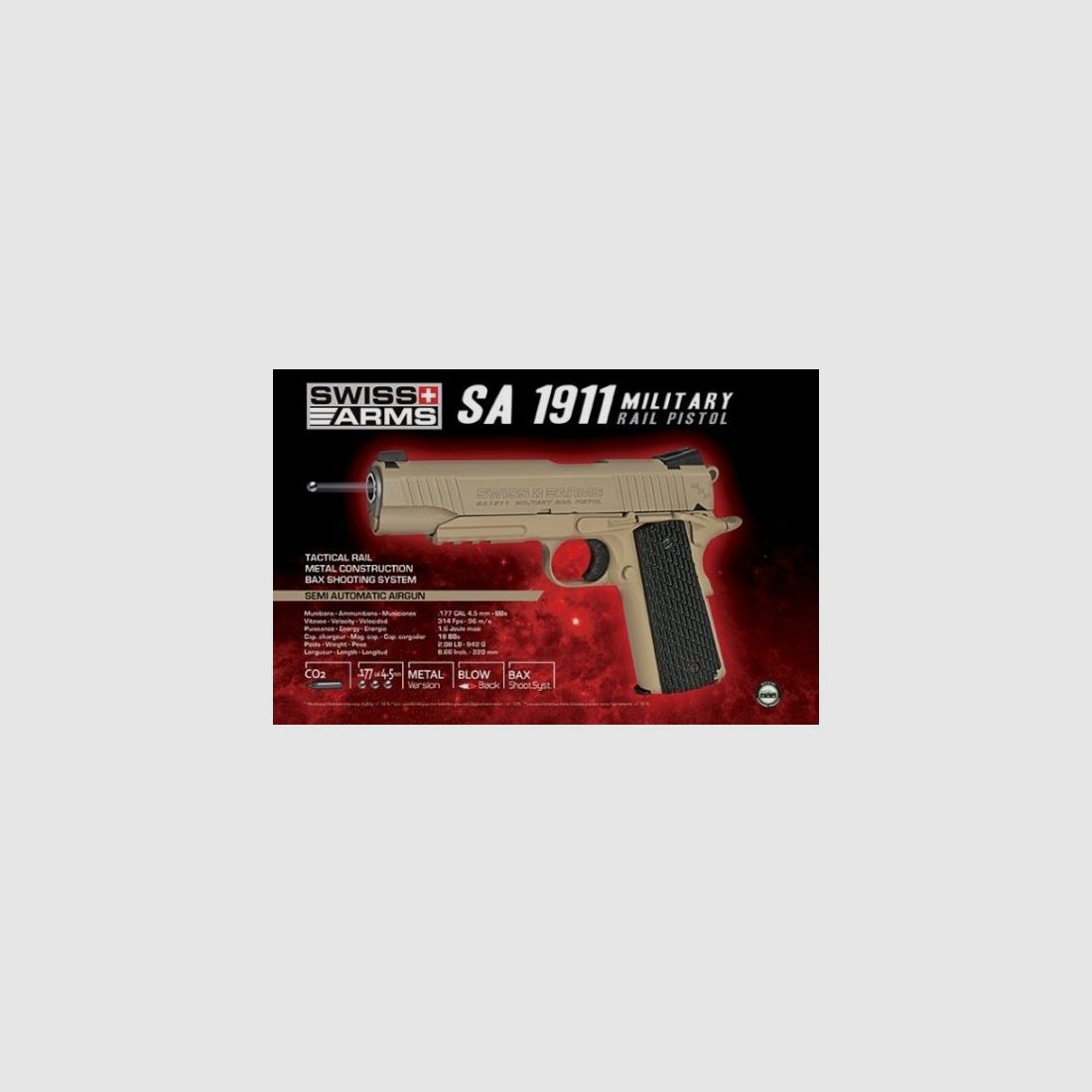 SWISS ARMS PISTOLE LIB V 1911 TAN