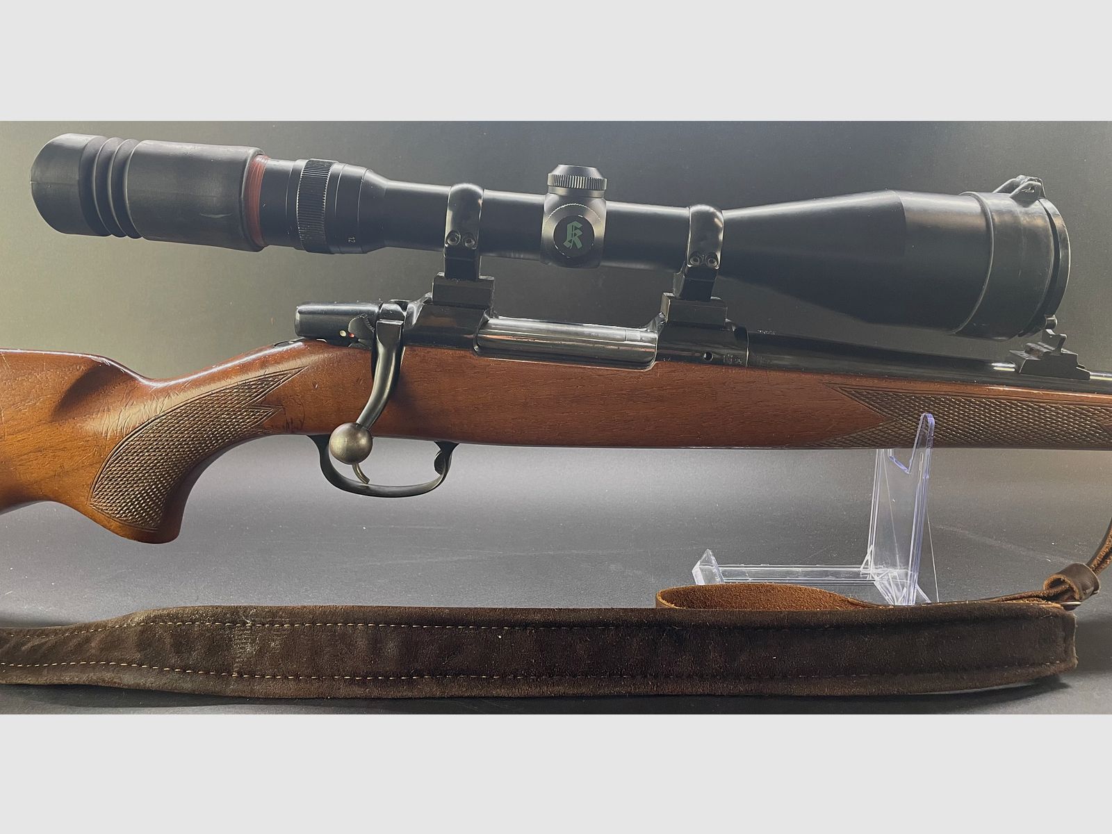 Brünner weapons factory Mod. 550 .308Win repeating rifle with original clamp mount Kettner scope 3-12x56