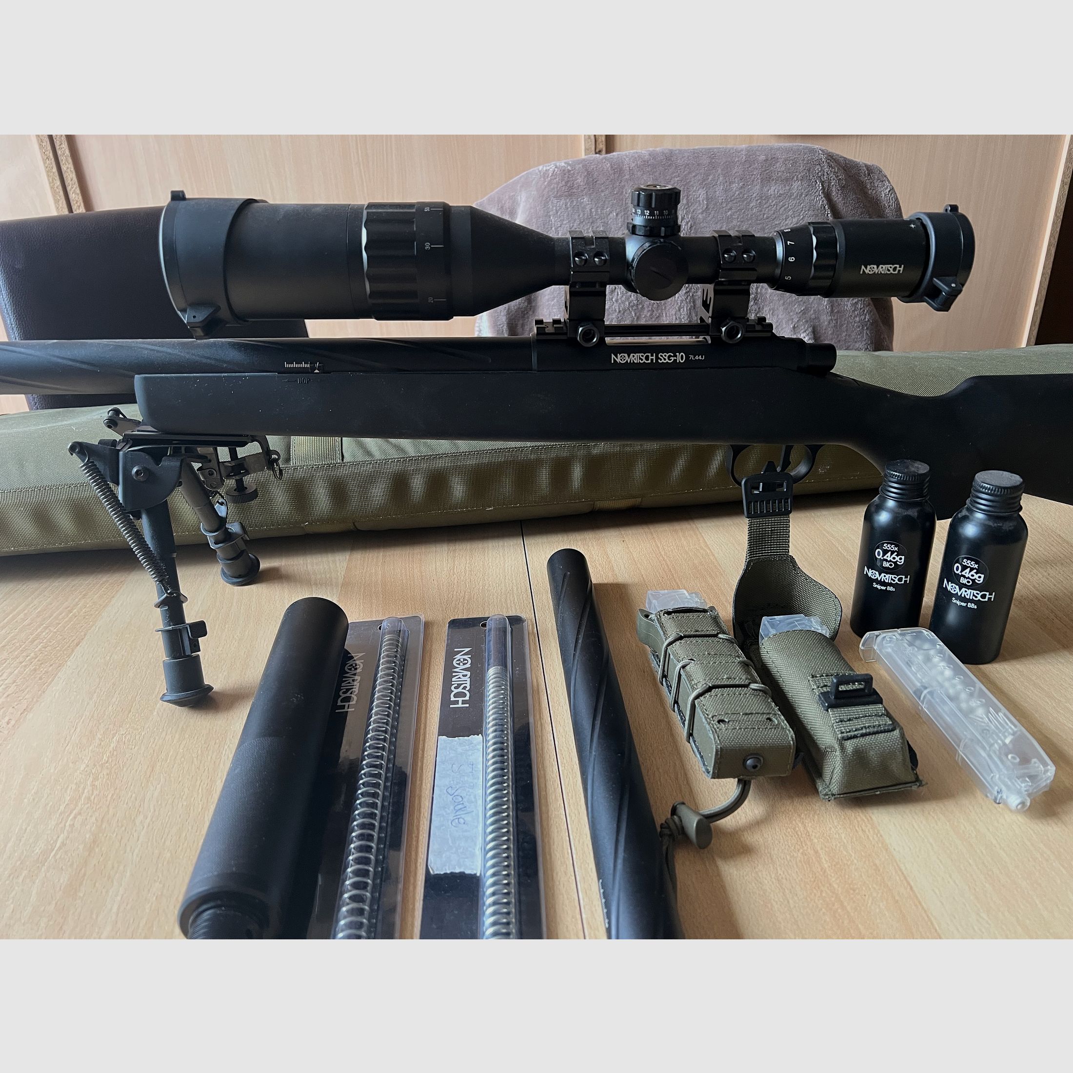Komplettes airsoft set  novritch ( SSR 15 /SSG 10 / SSX 23)