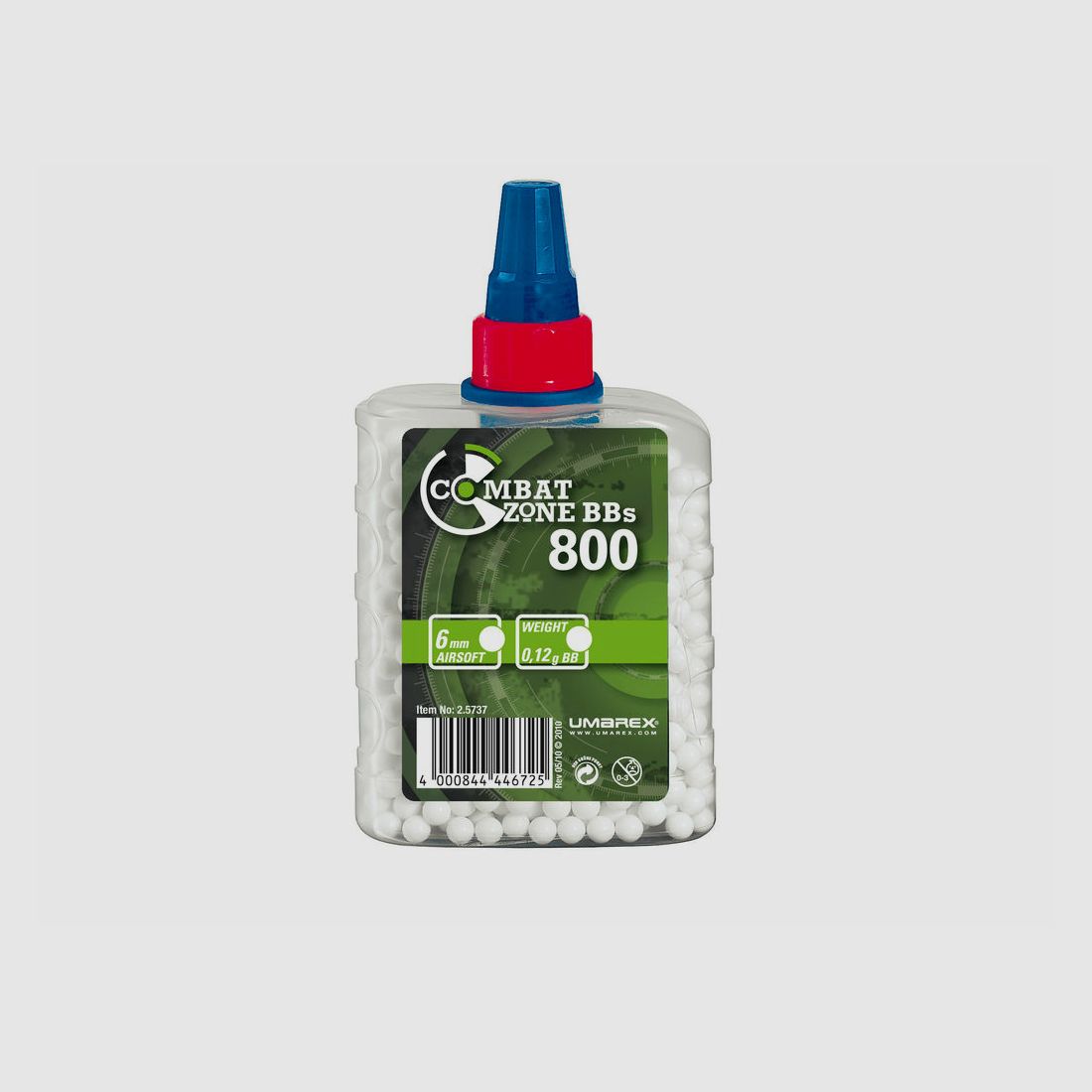 Munición Airsoft Umarex COMBAT ZONE BB-Combat Zone-Blancas-6mm-0,12-Bote 800 uds, billede 2 af 2