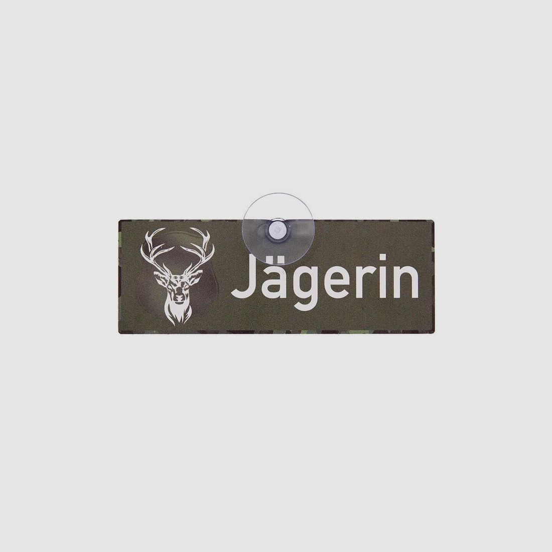 Wilde Hilde Autoschild mit Saugnapf - Jägerin