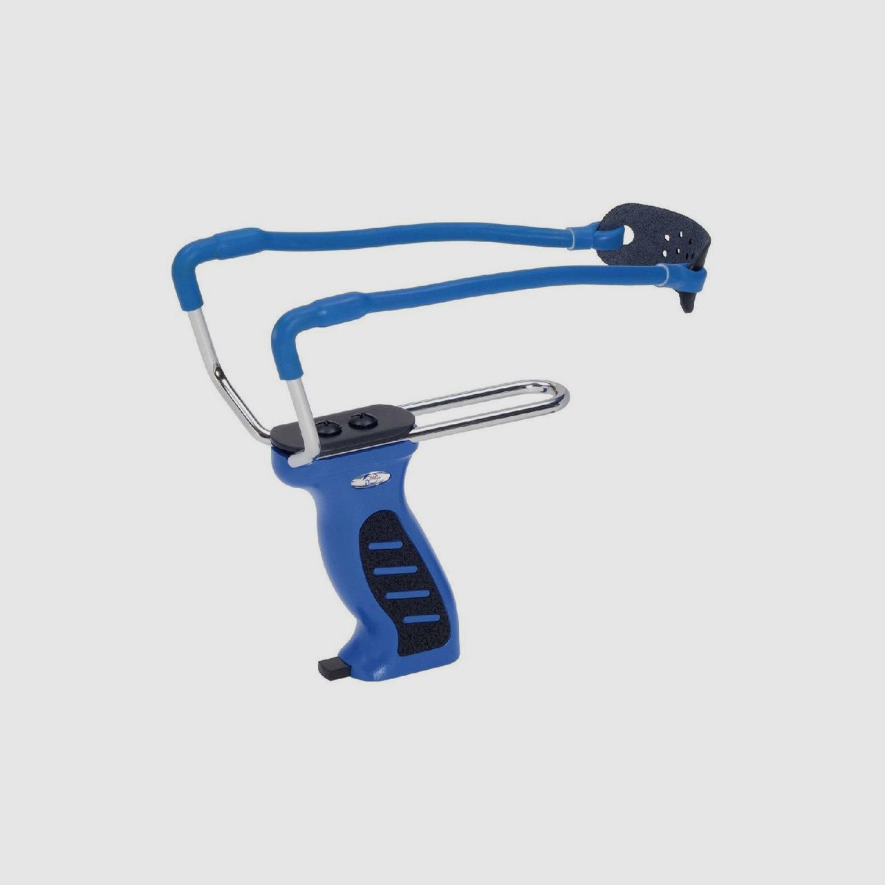 Sportschleuder Zwille Slingshot BIG mit Kugelmagazin fĂĽr 11 Kugeln, blau (P18)