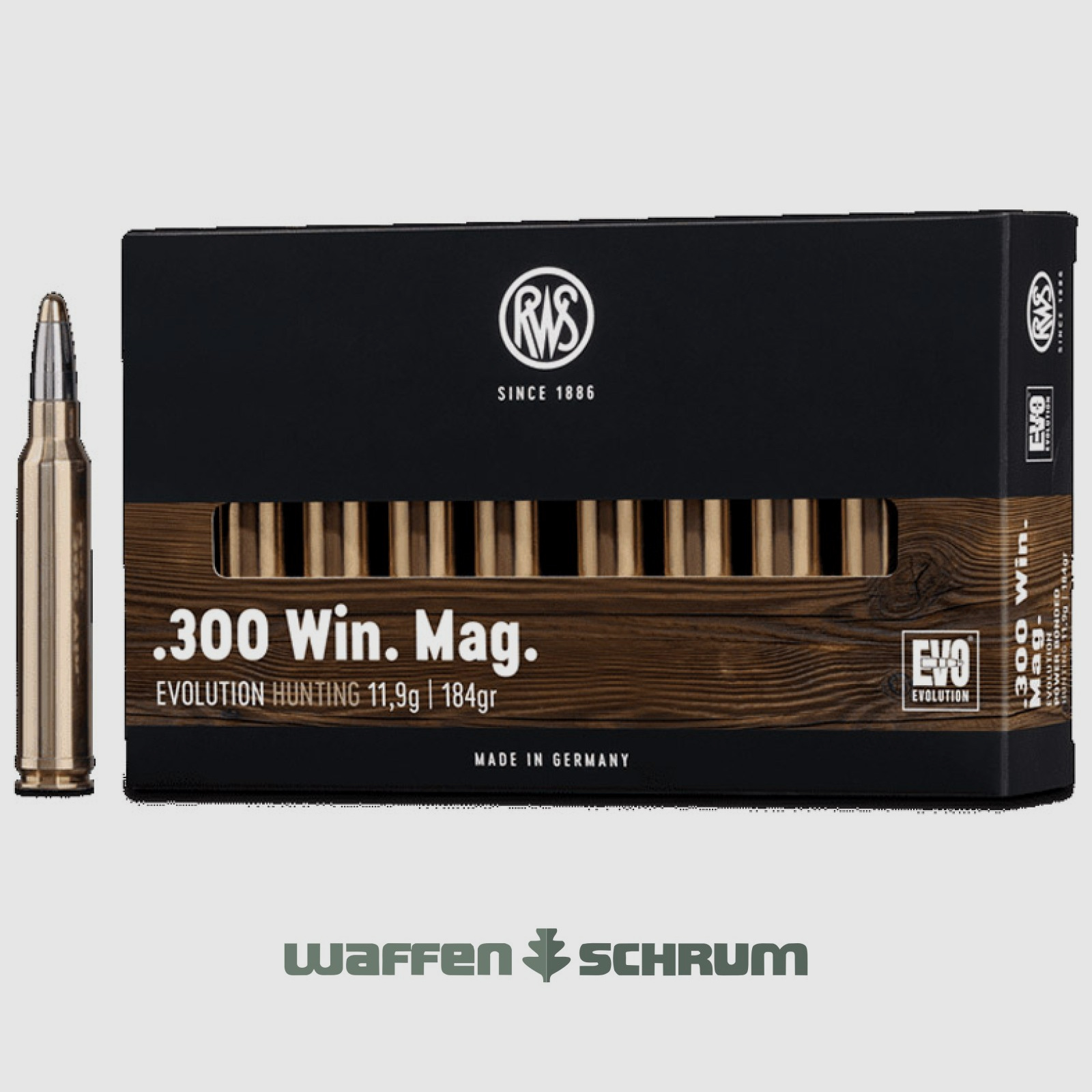 RWS EVO 11,9g - 184gr .300WinMag