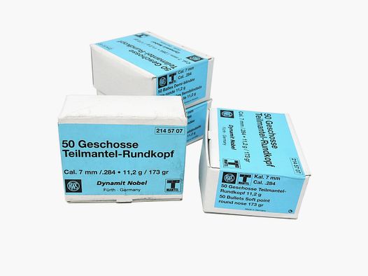 RWS Teilmantel Geschosse (TMR) – Kal. 284″ 173 gr Soft Point – 50 Stk