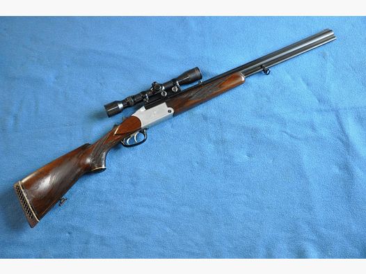 SCHÖNE BLASER BOCKBÜCHSFLINTE .222 REMINGTON MAGNUM 16/70 MIT ZF