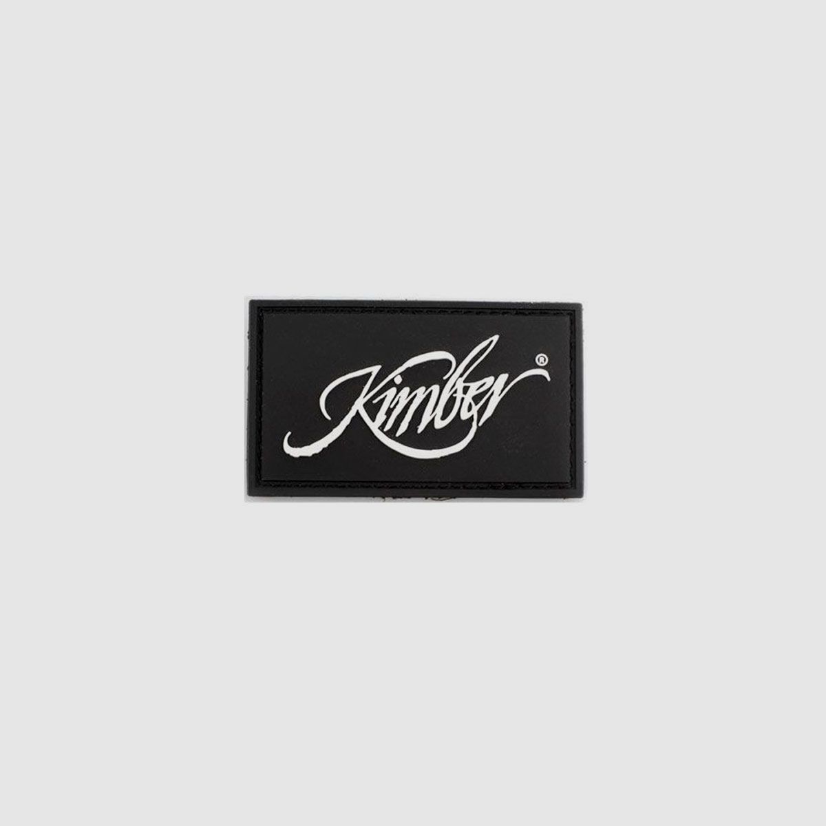 Patch in PVC con velcro nero con logo bianco