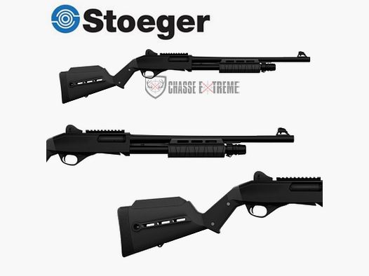 Fusil STOEGER P3000 TAC Visée Ghost Ring Canon Rayé 61cm Cal 12/76