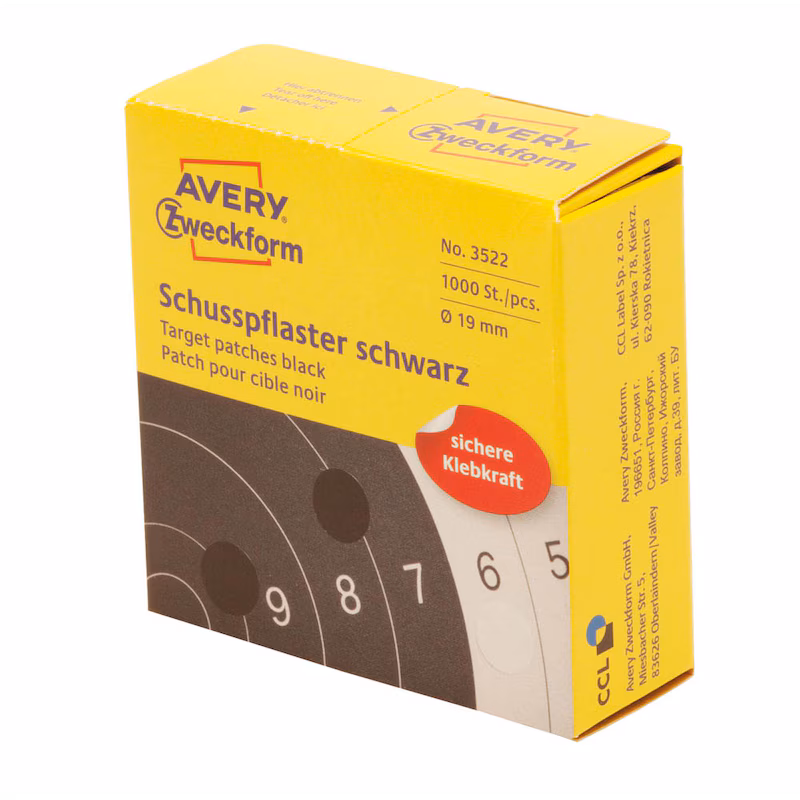 Schusspflaster 19mm Schwarz