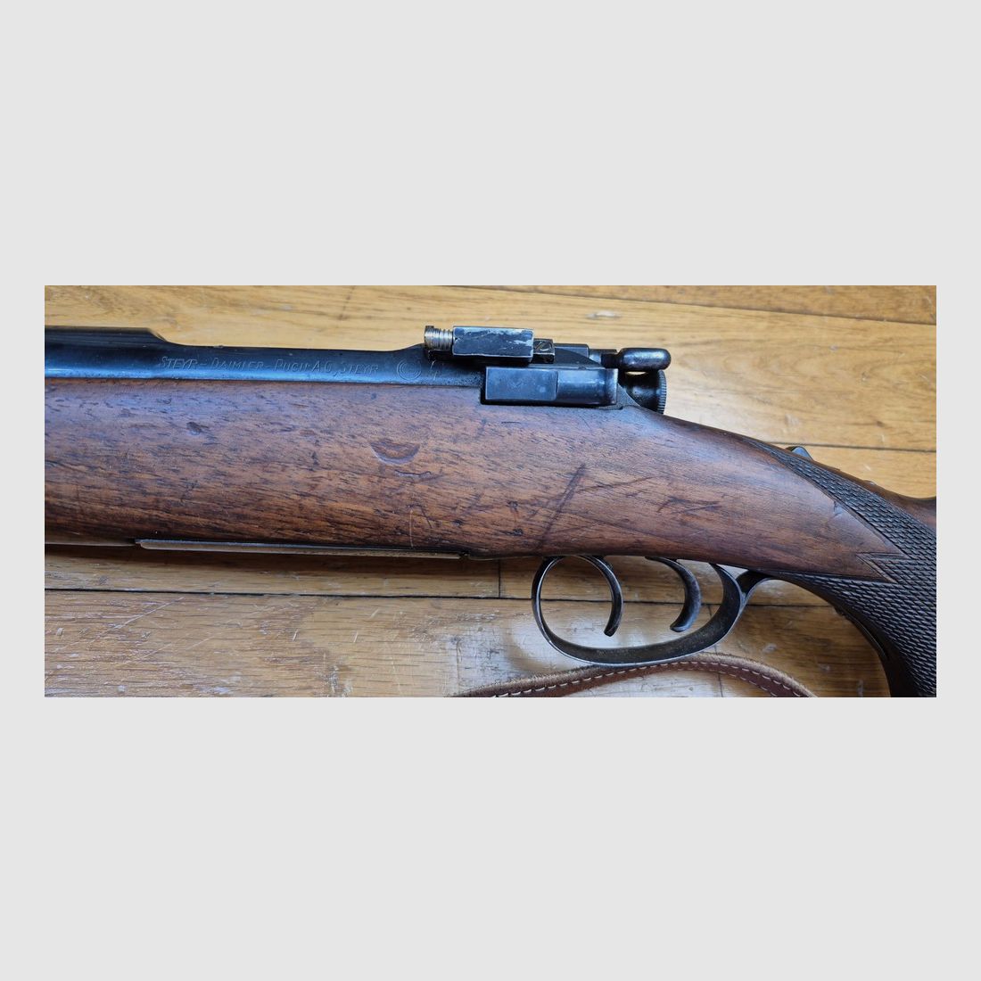 Belle carabine Steyr Mannlicher Schönauer — Modèle « GK » — Cal. 7×64 — Arme éprouvée en 1964 — Stecher à l&rsquo;Allemande — Beaux bois — Excellente mécanique — Beau canon — Base de montage tourelle acier — Très bon état général — BE+/TBE, image 37 sur 43