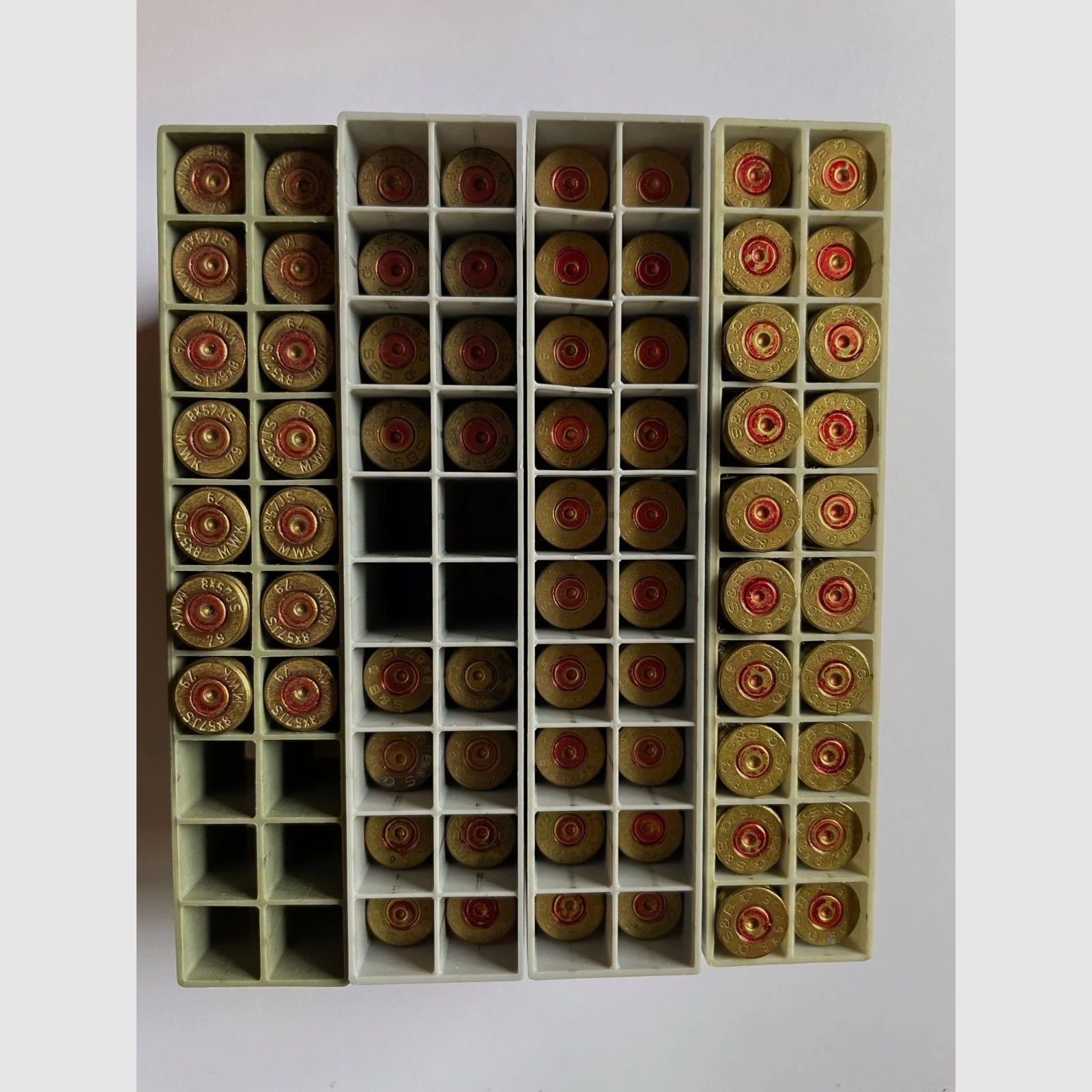 8x57 casquillos para recarga 183 pcs. 1 x usado de cazador